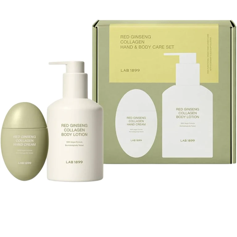 Set Lab 1899: Red Ginseng Collagen Moisturizing Body Lotion 250 ml + Red Ginseng Collagen Hand Cream that Improves Skin Elasticity 50 ml