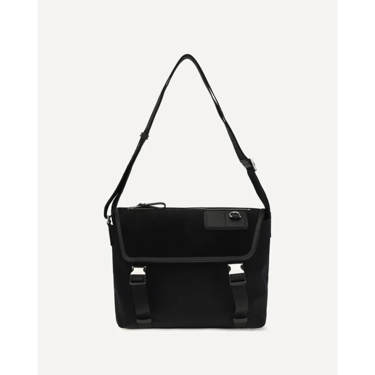 Medium Messenger Flex Bag in canvas and suede Male UNI