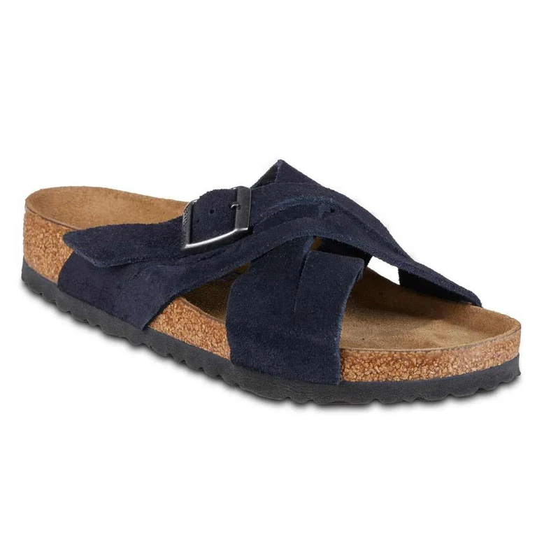 Lugano Soft Footbed Suede Leather Midnight Sandals