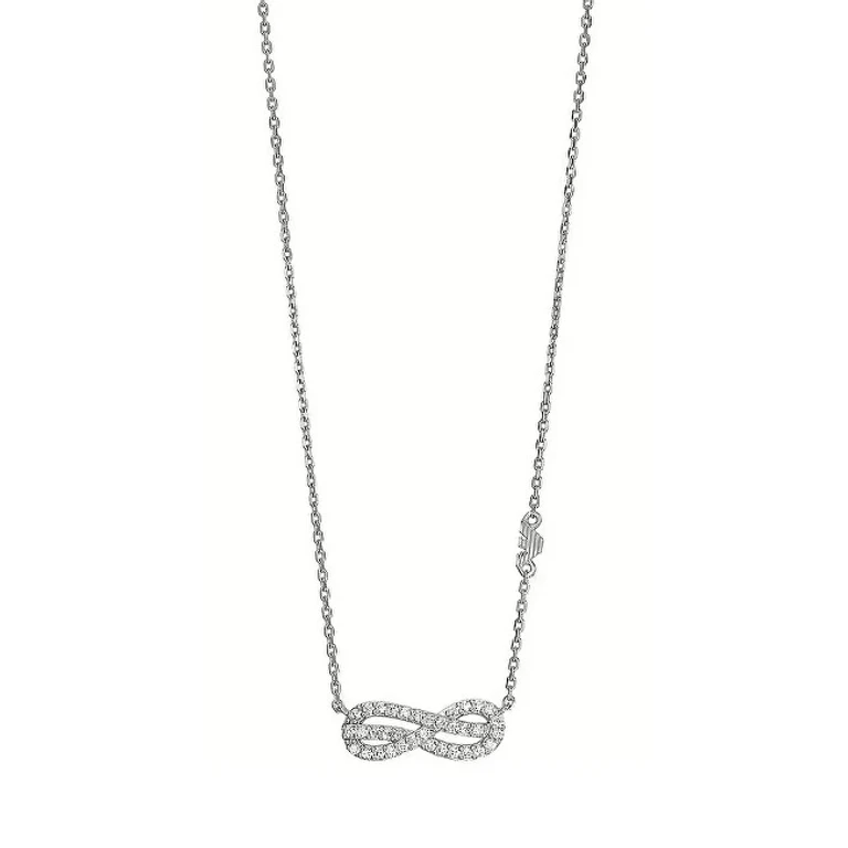 Silver Necklace Without Tempo With Cubic Zirconia Eg3597040
