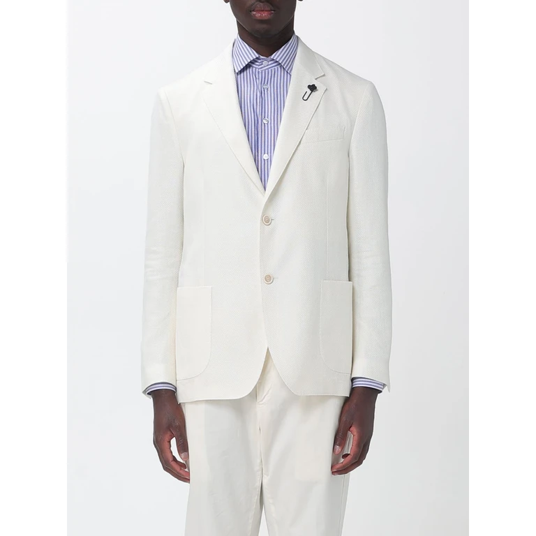 Single-Breasted Blazer in Virgin Wool and Linen (CN6202EPAIF66507140)