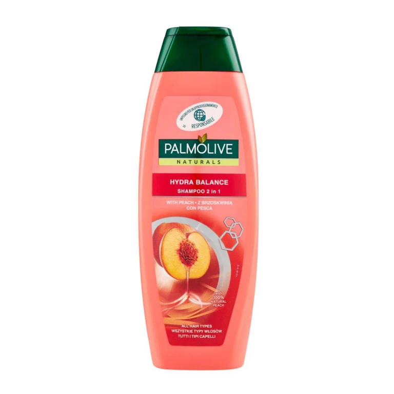 2 In 1 Peach Shampoo - All Hair Types 350 Ml