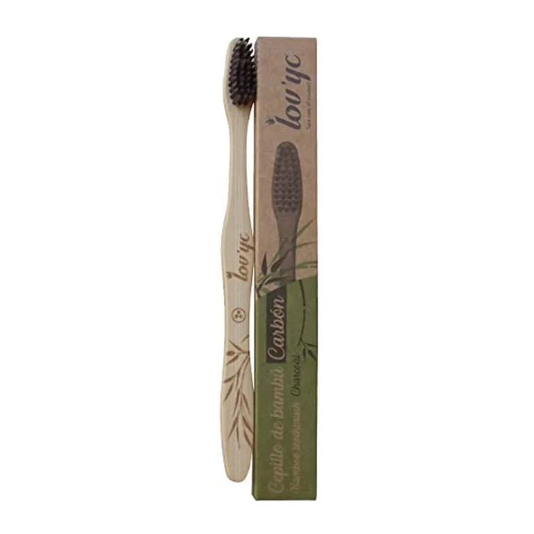 Lovyc children's Bamboo Toothbrush verde 1 pc