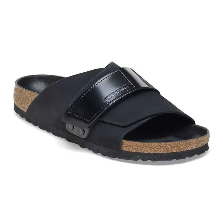 Kyoto Nubuck Leather/Birko-Flor Black Sandals