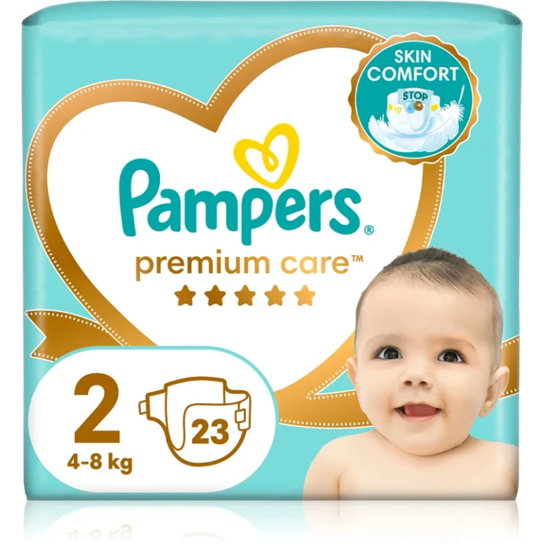Premium Care size 2 disposable diaper 4-8 kg 23 pieces