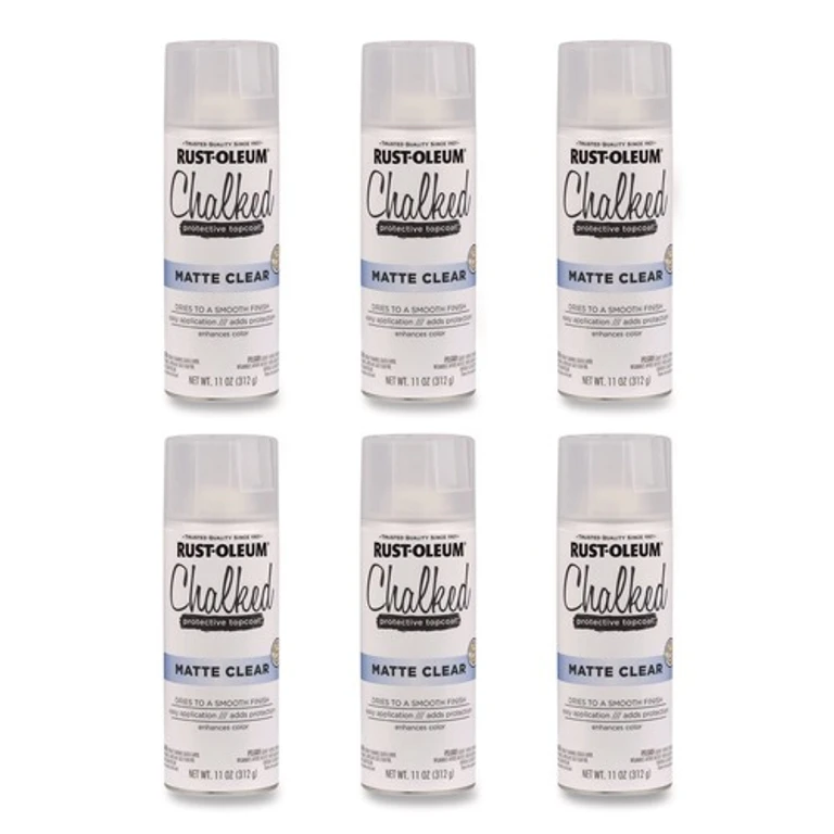302599 Ultra Matte Chalked Paint, Matte Clear, 12 oz Aerosol Can, 6/Carton