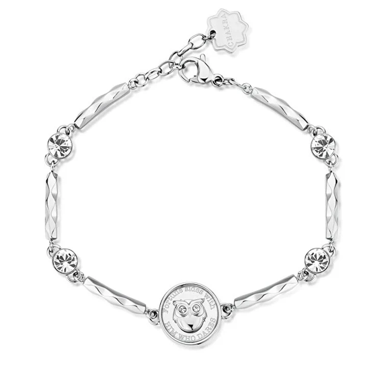 Women's Steel Bracelet with Chakra Crystals BHKB121