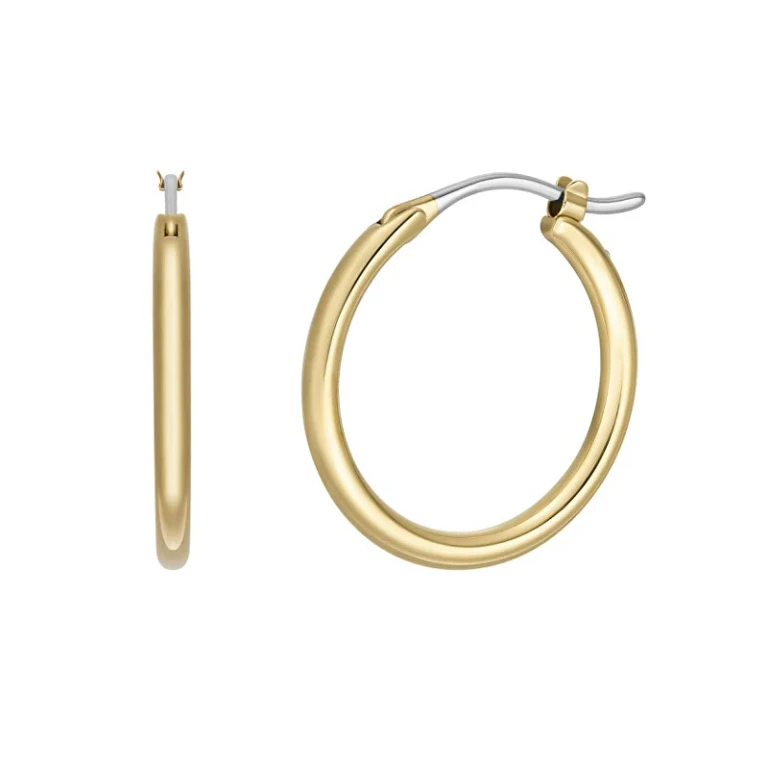 Gold Plated Stainless Steel Hoop Earrings Jof00960710