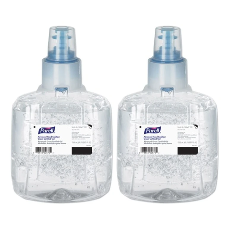 1903-02 1200 ml Advanced Hand Sanitizer Green Certified Gel Refill for LTX-12 Dispensers (2/Carton)