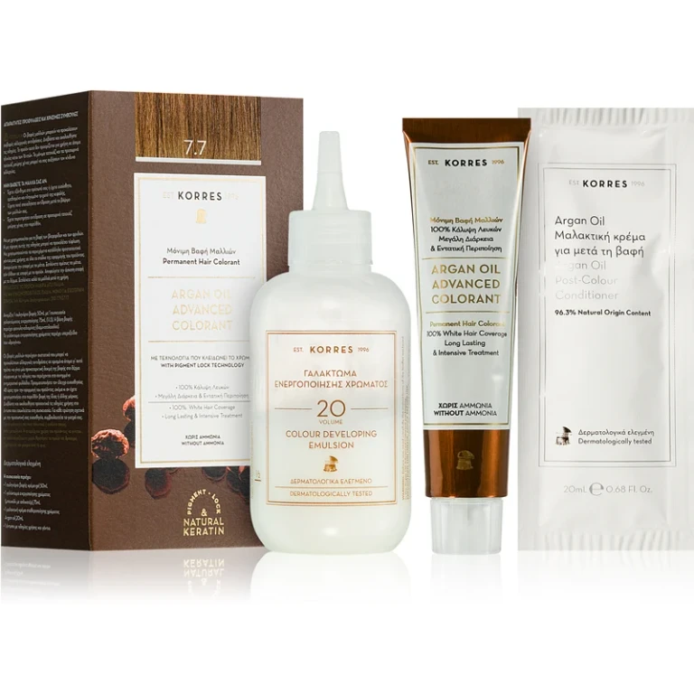 Argan Oil permanent hair dye with argan oil color 7.7 Moka 50 ml