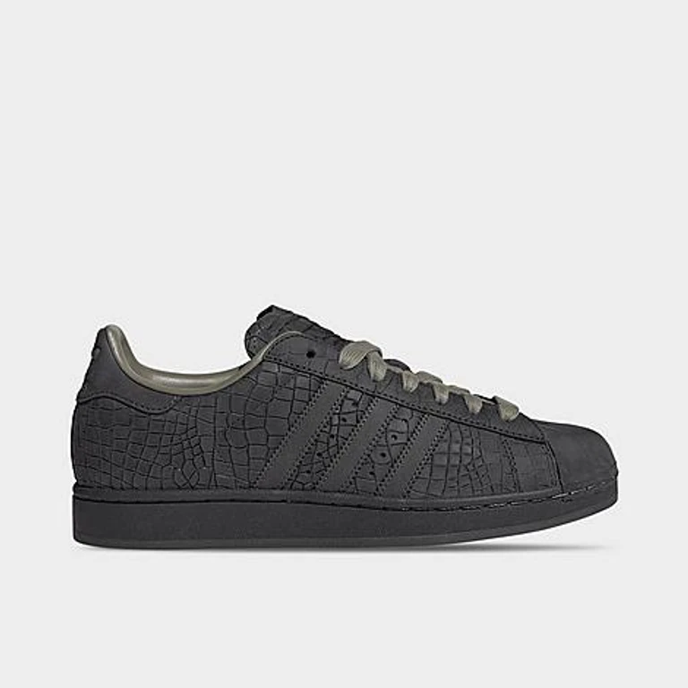 adidas Men's Originals Superstar II Casual Shoes in Utility Black/Grey/Clay Size: 7.5