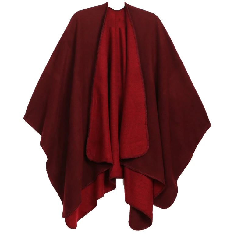 Sakkas Mari Women's Reversible Large Poncho Shawl Wrap Scarf Cape Ruana Blanket