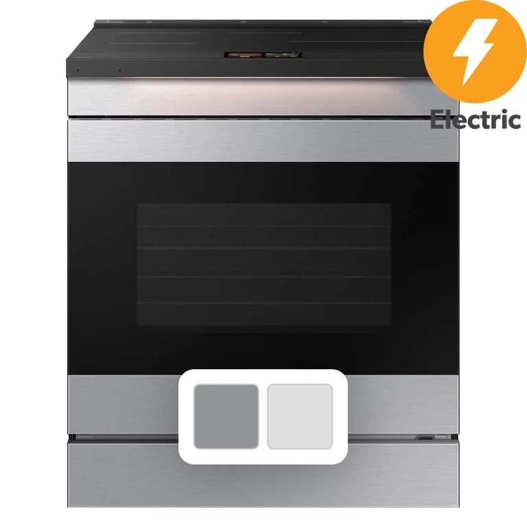 Bespoke AI Slide-In Induction Range 6.3 cu. ft. in Stainless Steel with Cooking Hub & Smart Oven