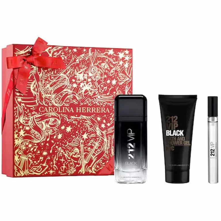 212 Vip Black Men Eau De Perfume Spray 100ml Set 3 pieces
