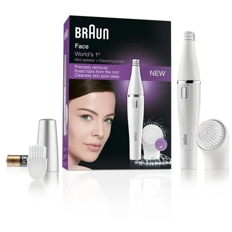 Face 810 epilator with facial cleansing brush