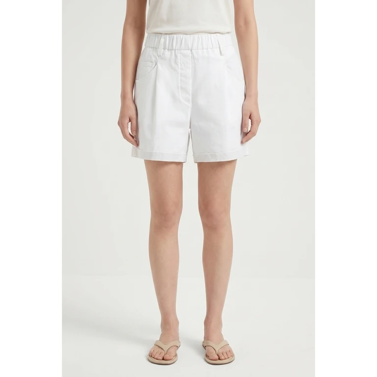 White Relaxed Shorts, Brand Size 40 (US Size 6)