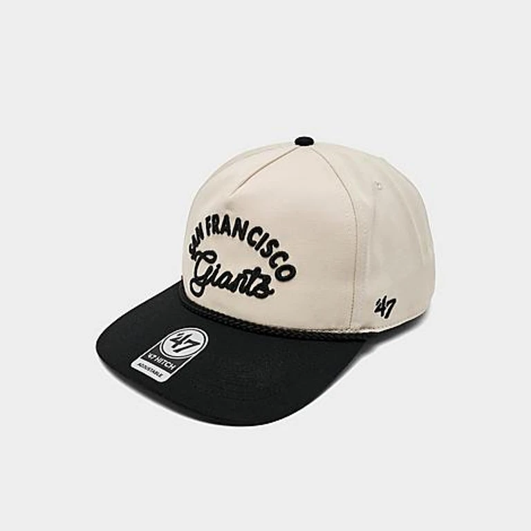 '47 San Francisco Giants MLB Rope Script Hitch Snapback Hat in Natural