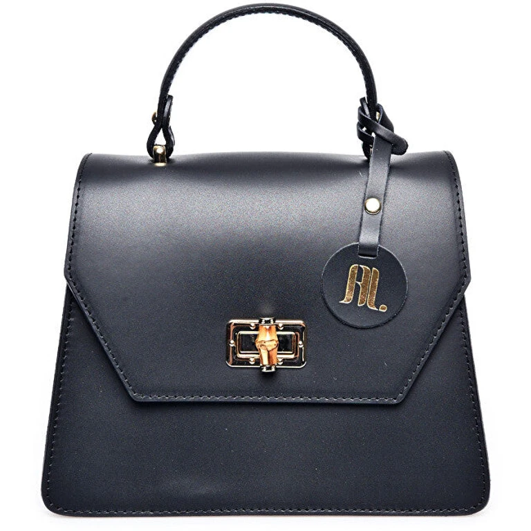 Black Leather Crossbody Bag for Women