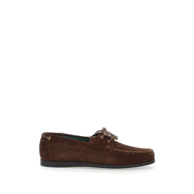 Lace-up Round-toe Loafers