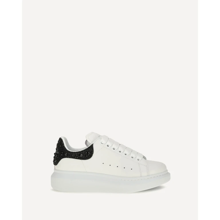 Oversized Sneakers with suede heel and crystal details Female 41