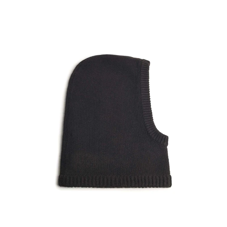 Gebreide 100% kasjmier beanie met omslag