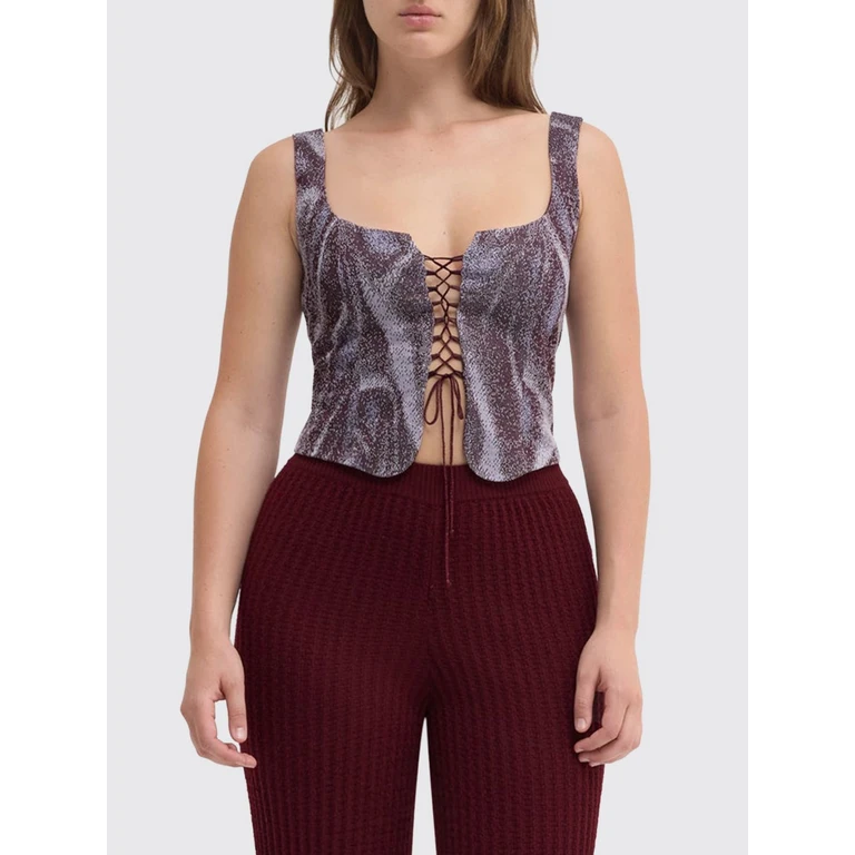 Abstract Cotton Blend Top (25EM2M0T1104796F771)