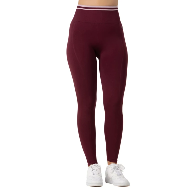 WOMEN'S SEAMLESS LEGGING - BURGUNDY L:- L, Burgundy