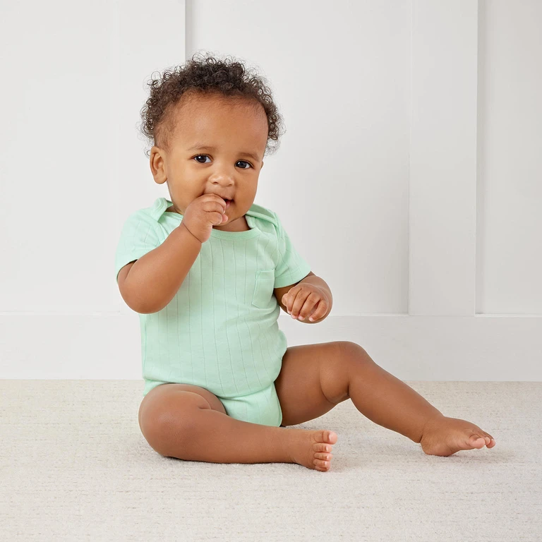 Baby 4-Pack Bodysuits Green Nb:- Green, NB
