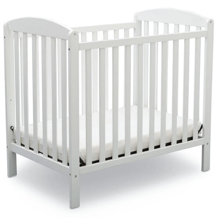 Mini Crib with Mattress, Bianca White:- Bianca White