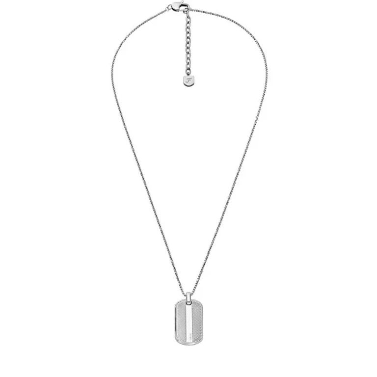 Men's Steel Necklace with Identification Tag Knox Jf04882040