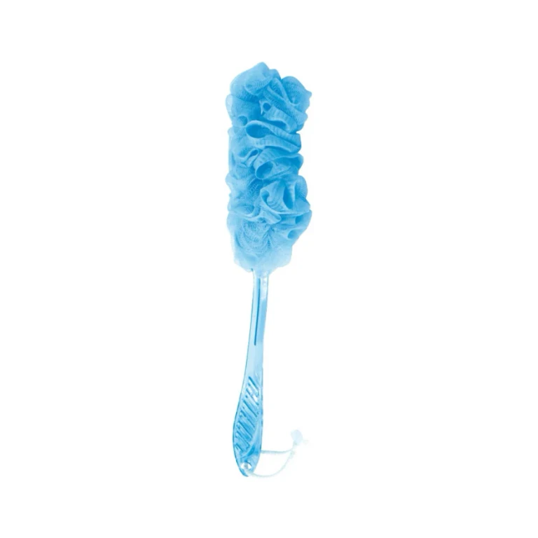 Bathroom flower brush with handle