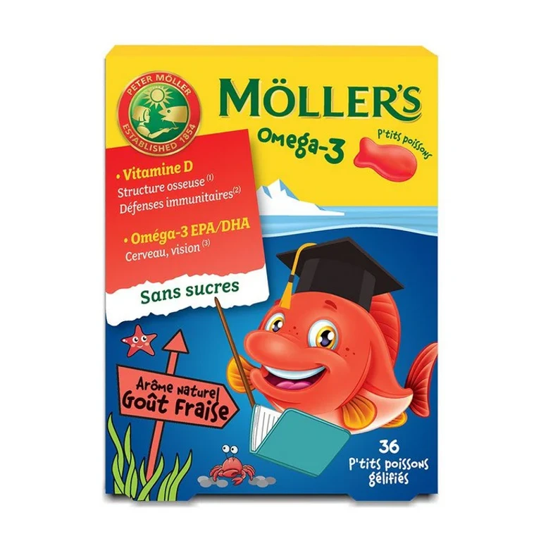 Omega-3 Strawberry Flavored Fish 36 Candies