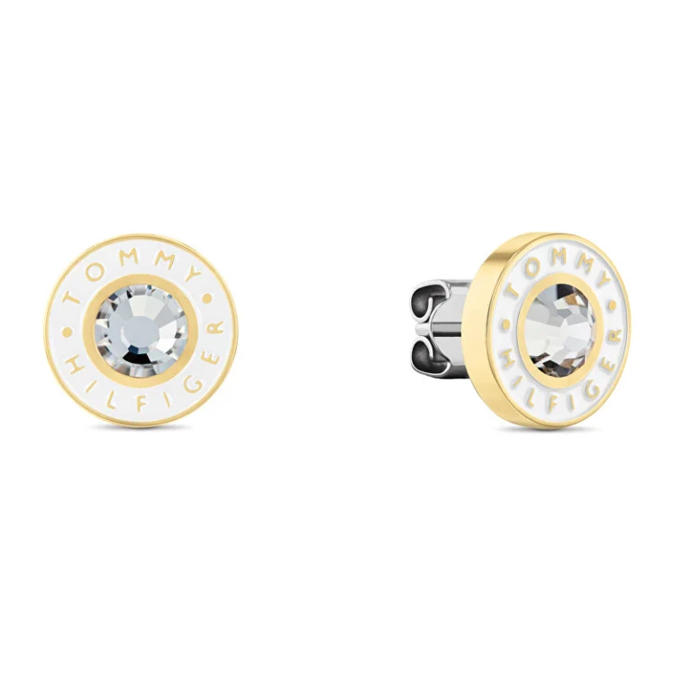 Elegant Gold-Plated Earrings with Crystal Layered 2780809