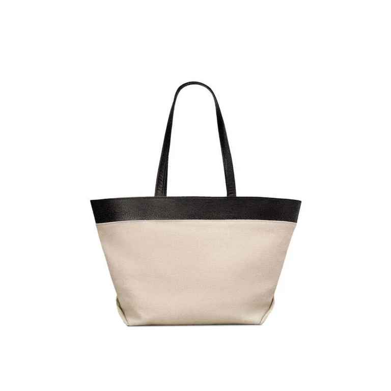 East West Logo Tote Bag Beige >