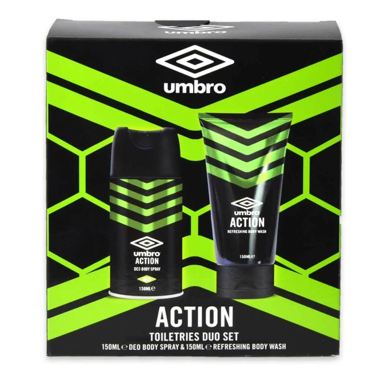 Gift Set Umbro Bath Action: Shower Gel 150 ml + Spray Deodorant 150 ml