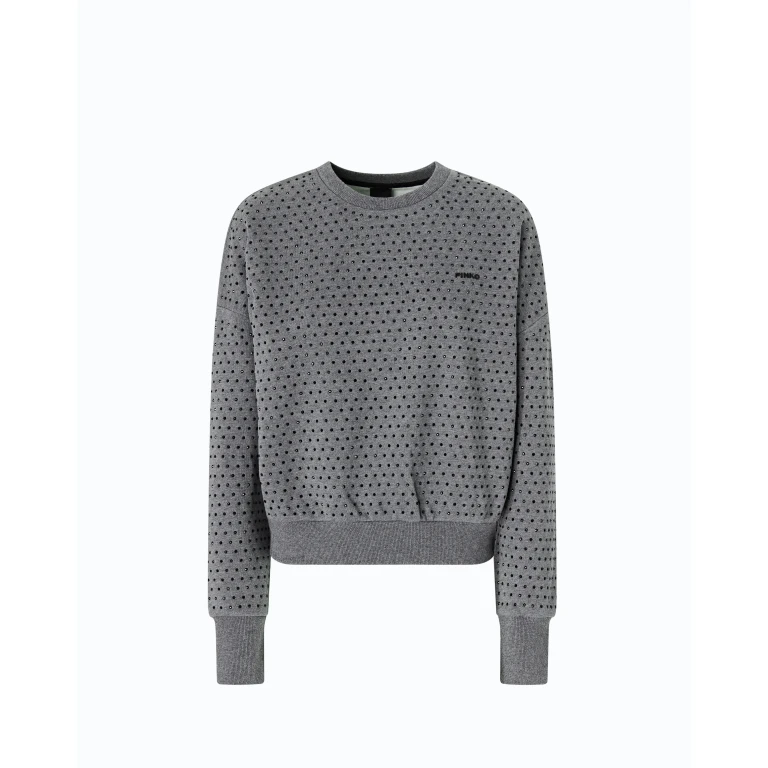 Pull en molleton à strass all-over - XXS