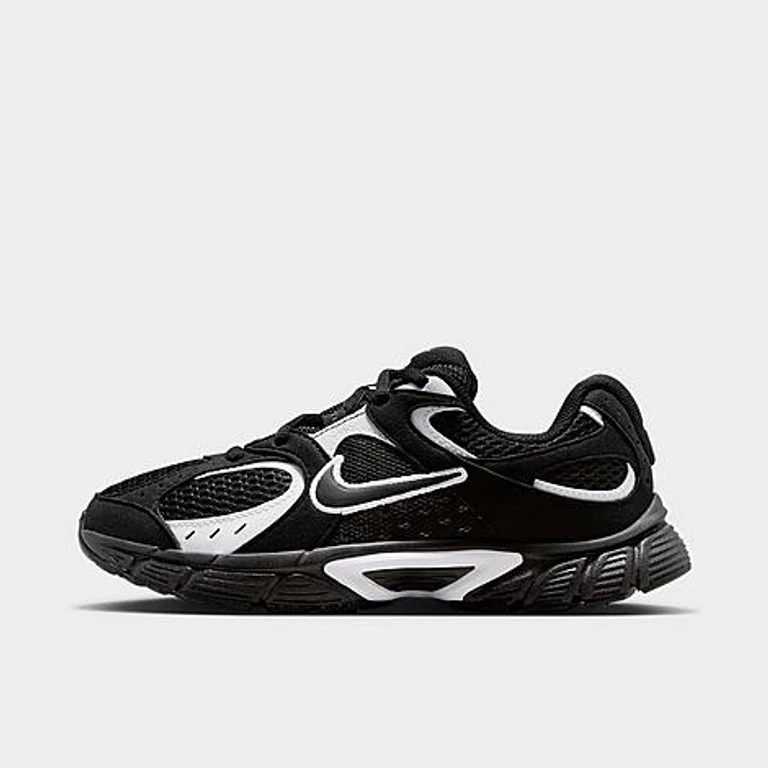 Big Kids V5 RNR Suede Casual Shoes in Black/White Size: 3.5