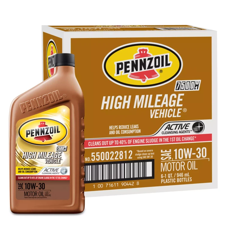 High Mileage SAE 10W-30 Motor Oil 6-pack/1 quart bottles