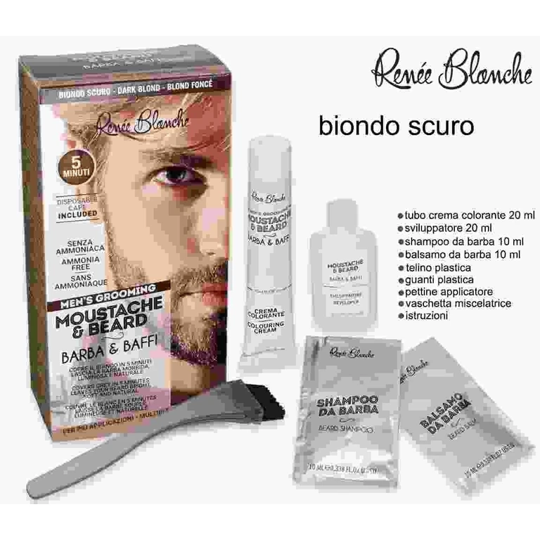Moustace & Beaard Dark Blonde Beard and Moustache
