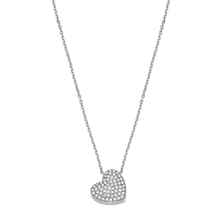 Sadie Romantic Necklace in Steel with Crystals Jf04674040