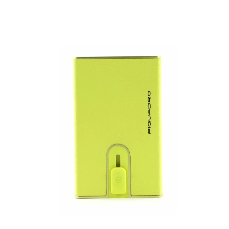 Empire Green Leather Credit Card Holder with Square Sliding System