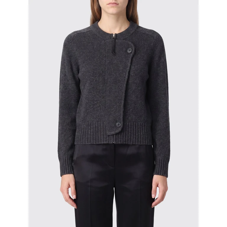 Grijze Cardigan van Wol en Kasjmier