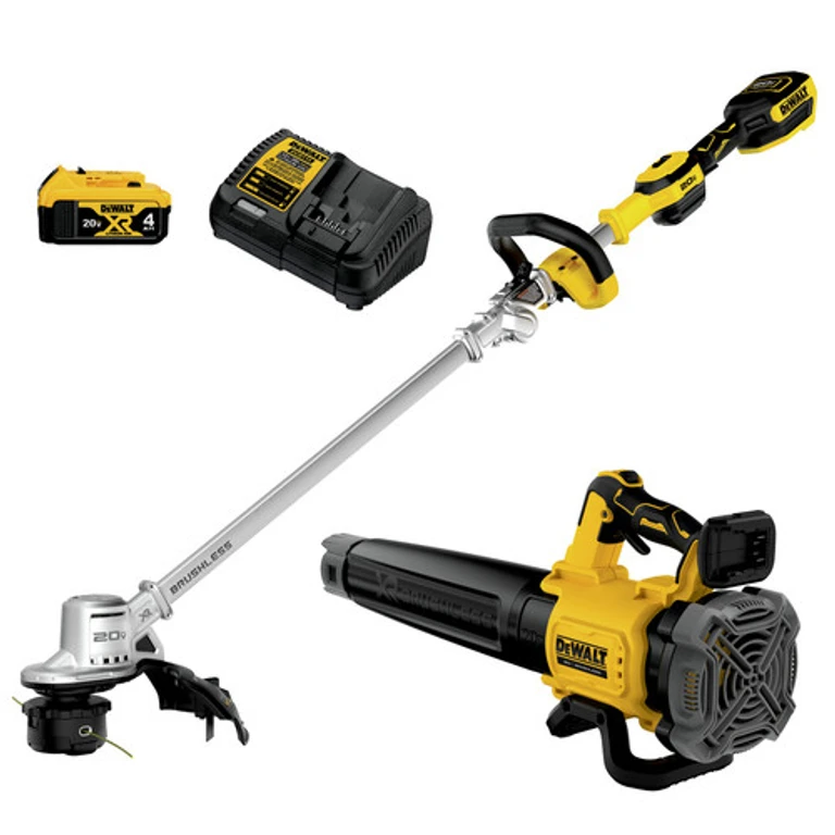 DCKO222M1 20V MAX XR Brushless Lithium-Ion 14 in. Cordless Folding String Trimmer/Handheld Blower Combo Kit (4 Ah)