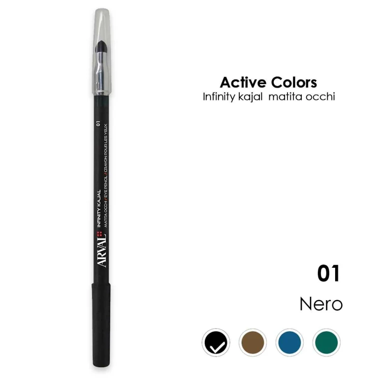 Infinity kajal n. 01 - black eye pencil - wood