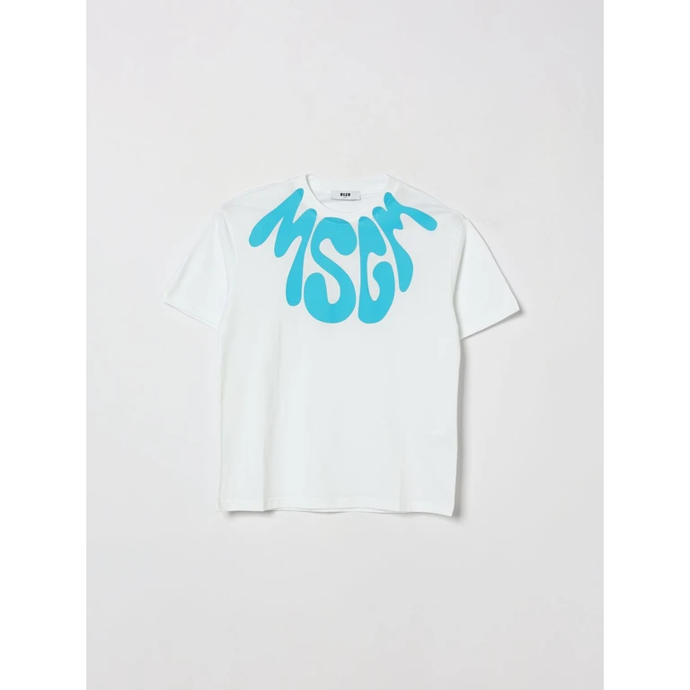 MSGM Kids Cotton T-Shirt with Logo (S6MSJUTH222001/15)