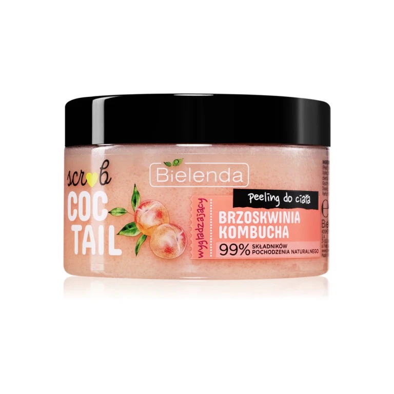 Coctail Peach + Kombucha body scrub hydrating effect 350 g