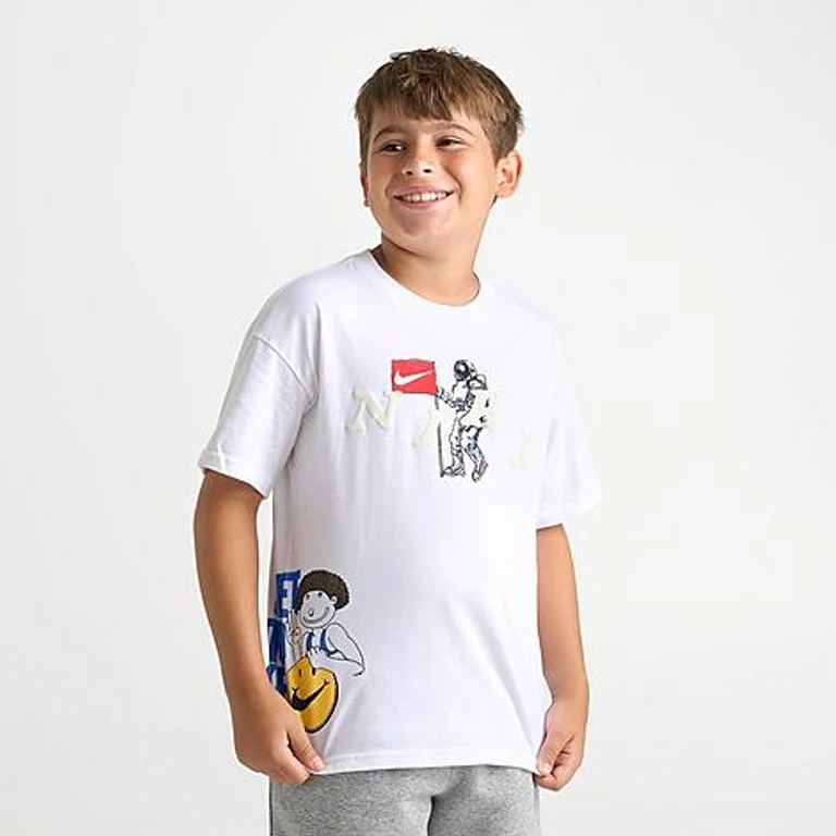 Big Kids Sportswear Forever Young T-Shirt in White Size: Small