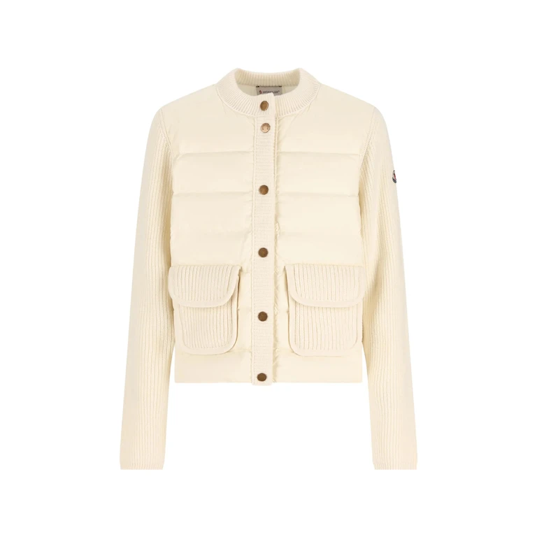 Quilted Panel-knit Cardigan