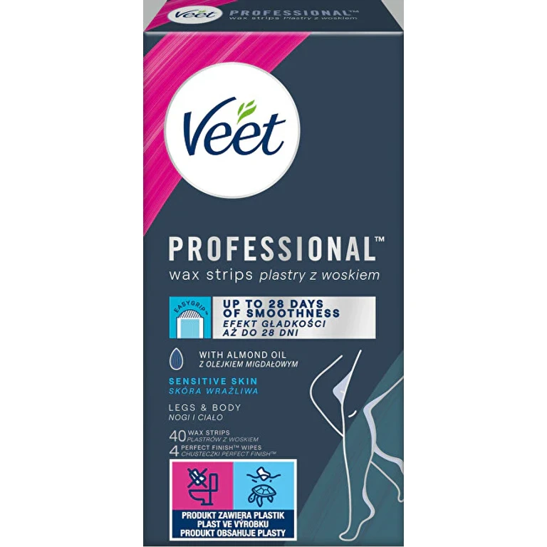 Professional Cold Wax Strips for Sensitive Skin 40 Pieces