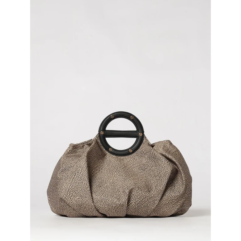 Polka Dot Handbag in Recycled Nylon with Double Leather Handle (91010211AX11)